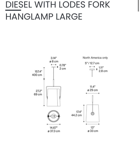 Image 1 of 2x Diesel WITH LODES FORK PENDING LAMP LARGE