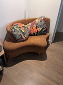 Sofa (2-teilig) mit Hocker und Kissen