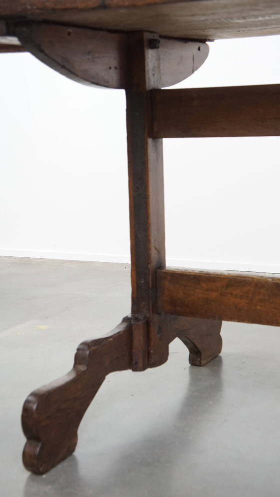 Image 1 of Mesa de comedor antigua XXL de madera de álamo del siglo XVIII