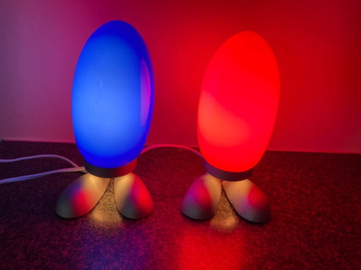 2x Postmodern IKEA 1990s Ei Fjorton lamps by Tatsuo Konno