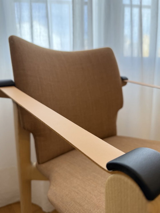 Image 1 of Fauteuils Philippe Starck Luba pour Andreu World - Frêne massif et cuir (lot de 2)