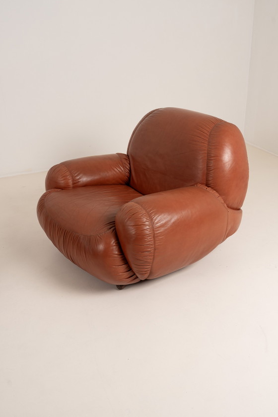 Image 1 of Italian Leather Lounge Chair