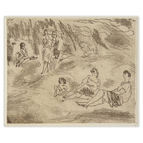 Image 1 of Jules PASCIN, grabado de Central Park, 1980