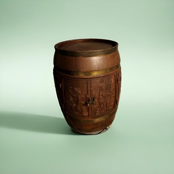 Image 1 of Mobilier de bar vintage - Bar Barrel - Milieu du siècle