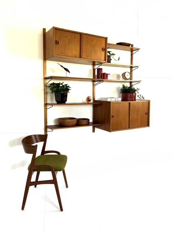 Image 1 of Vintage teakhouten wandsysteem, Kurt Østervig ‘60