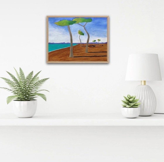 Image 1 of Acryl auf gerahmter Rohleinwand. 40 x 30 cm.