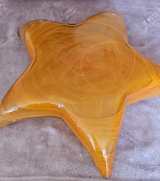 Glazen Zeester Schaal Art Glass