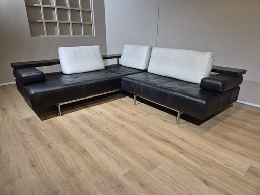 Rolf Benz Dono - Canapé d'angle - Noir - Cuir - Très bon état -Design