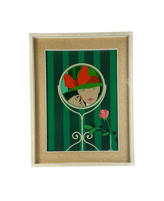 Image 1 of Amleto Dalla Costa, serigrafía original enmarcada, Milán, Italia, años 80