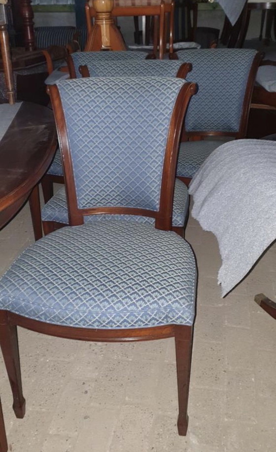 Image 1 of 6 Heldense mahonie eetkamer stoelen 