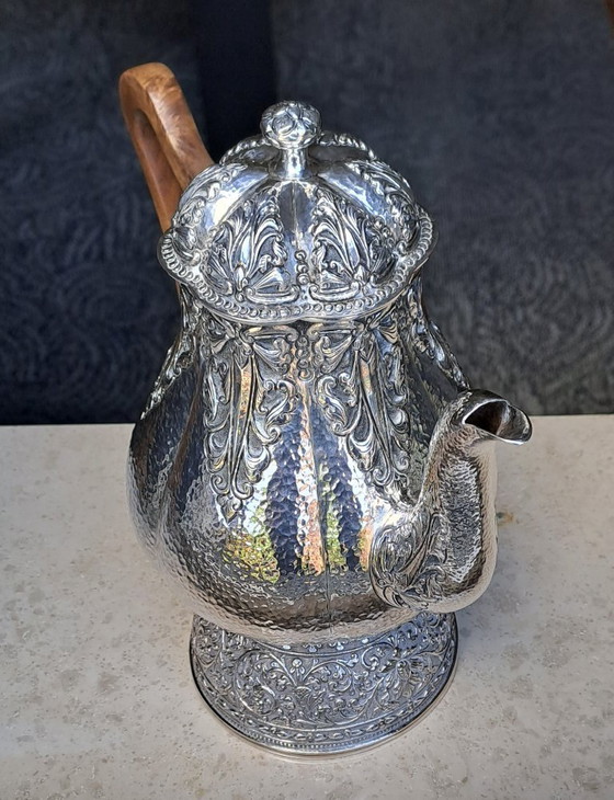 Image 1 of Cafetera/moca antigua Djokja de plata (sello 900).🫖