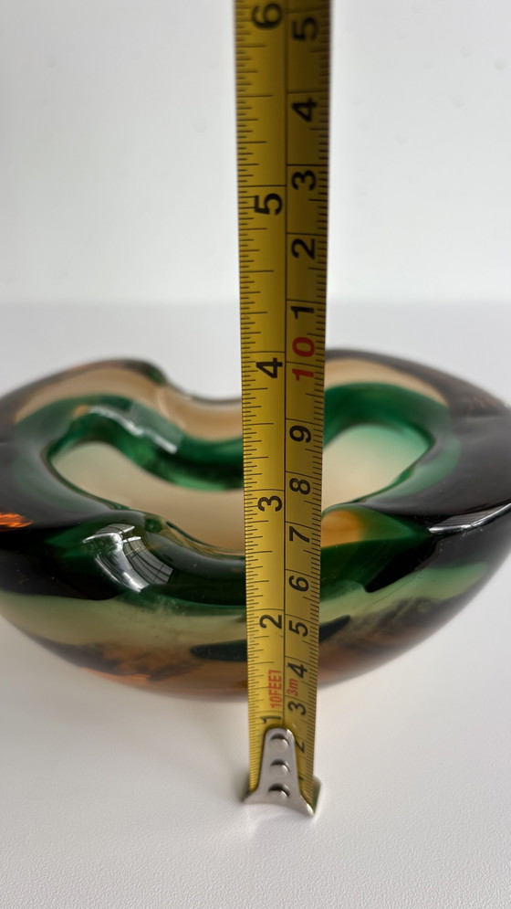 Vintage Murano Glass Geode Jewelry Bowl / Ashtray Sommerso - Flavio Poli Design (photo 12 of 14)