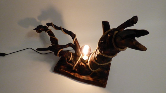 Image 1 of Tischlampe aus Wurzelholz