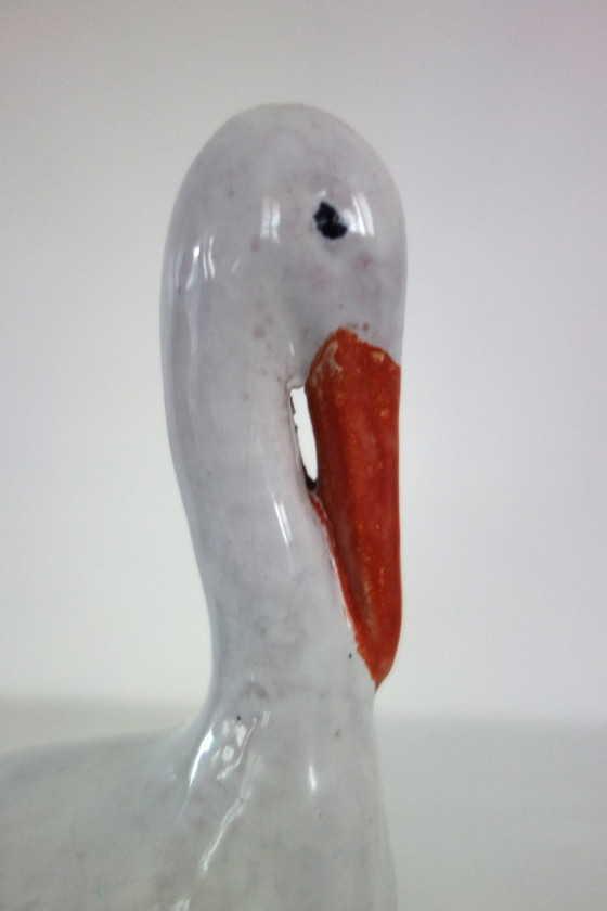 Image 1 of Vintage ceramic stork from the 1950s/60s