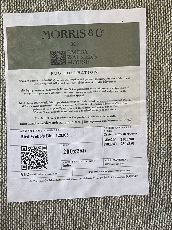 Image 1 of Brink und Campman Morris & Co Vogelteppich NEU