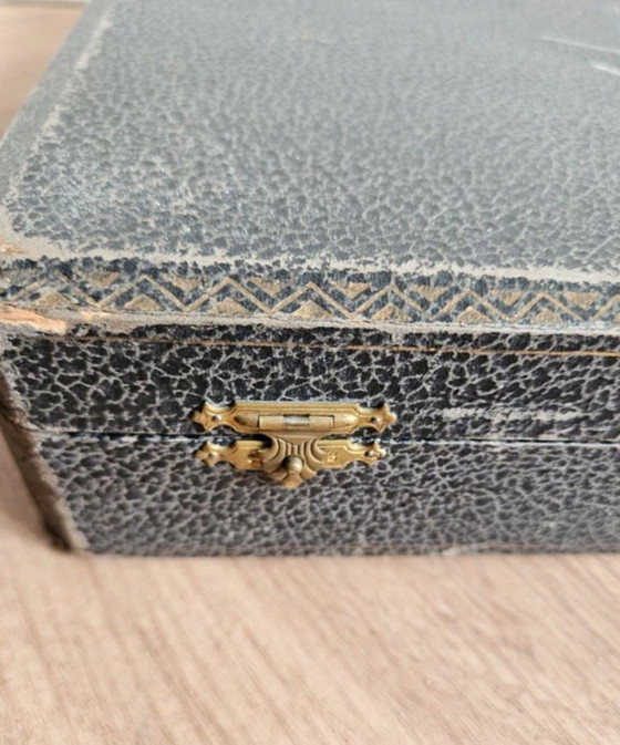 Image 1 of Prestigeträchtiges SFAM-Besteckset in einem Lancel-Paris-Etui, 29-teilig, versilbertes Metall, 1884, 100 g, Gesamtgewicht 3100 g