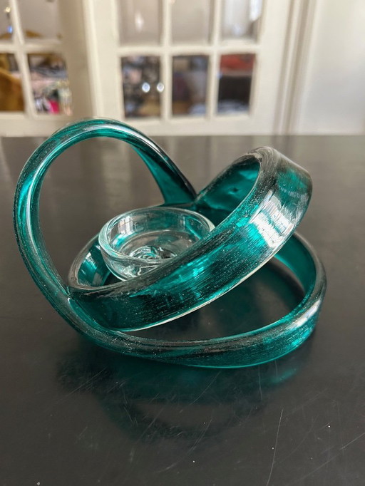 Kerzenhalter aus Glasband