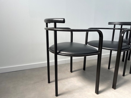 Image 1 of Set of 4 postmodern Martina dining chairs by Carlo Bimbi for Segis Italy, 1980s