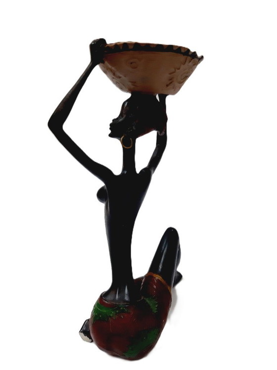 Image 1 of Figurina africana, donna nera, design e vintage