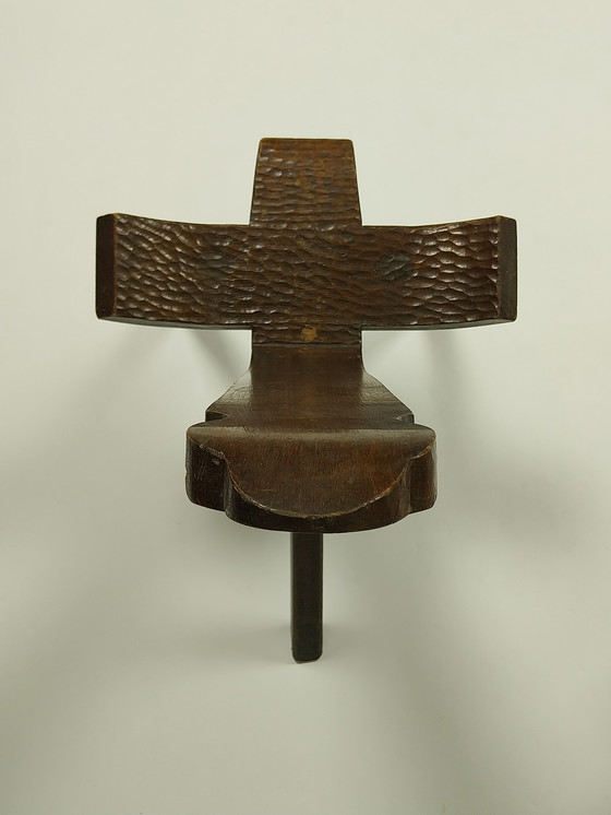 Image 1 of Set van 2 Vintage Houten Krukjes