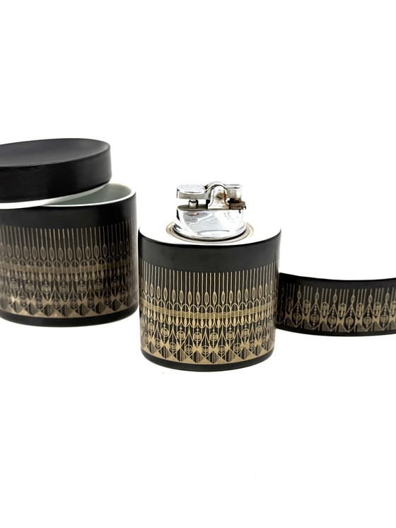 Image 1 of Juego de fumar de porcelana estilo Hollywood Regency de Hans Theo Baumann, Rosenthal, Alemania, década de 1970