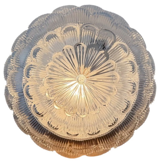Applique murale ou plafonnier vintage en verre, années 1970 – wandlampen, Glass, Metal (photo 2 of 16)