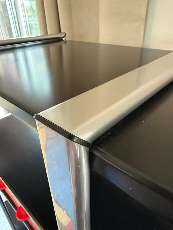Mid Century Postmodern Interlübke Duo Kast – Wandkast, Metal, Wood (photo 8 of 12)