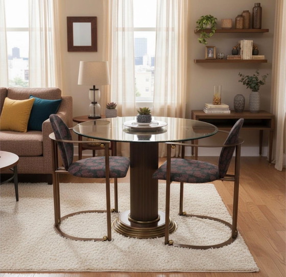 Image 1 of Set da pranzo vintage BELGO CHROM, tavolo e 2 sedie