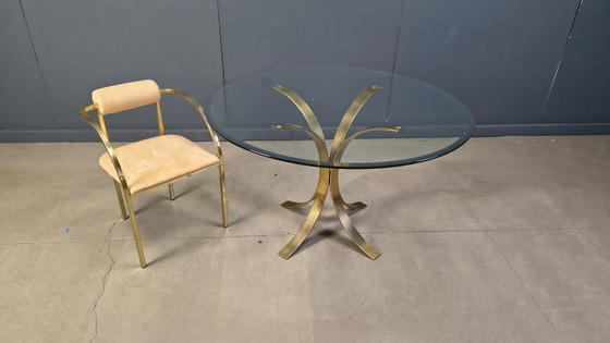 Image 1 of Vintage brass dining set by Belgochrom, 1970s