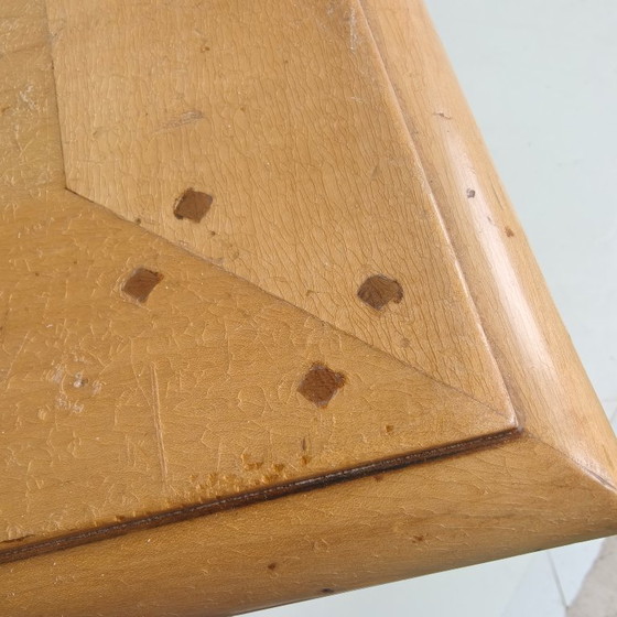Image 1 of French dining table from the late 20th century with turned legs.