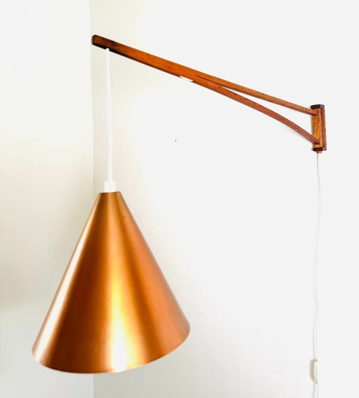 ZWIJFARM BRASS WANDLAMP VAN HANS-AGNE JAKOBSSON VOOR MARKARYD, ZWEDEN, 1960