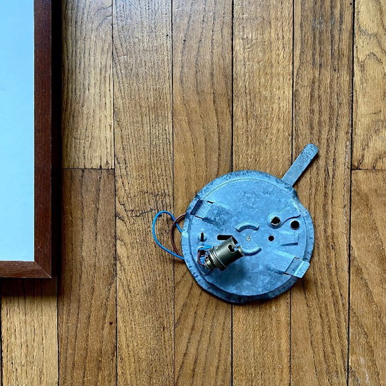 Image 1 of Lampada da parete/soffitto quadrata in vetro opalino bianco, lampadario vintage anni '60-'70, 25 cm