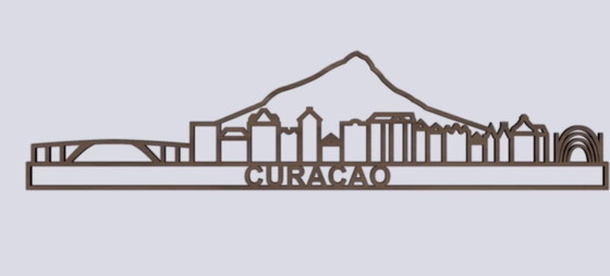 Skyline Curaçao – City Shapes, Decorazioni murali, Wood (photo 3 of 5)