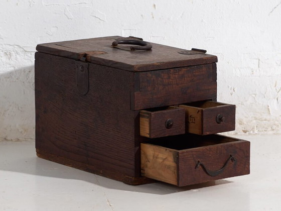 Antique Japanese box with drawers - Late Meiji Period (c. ) #25 – Chest of drawers, Wood (photo 13 of 40)