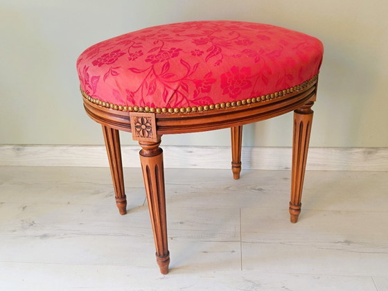 Image 1 of Panca in stile Luigi XVI in legno massello di ciliegio