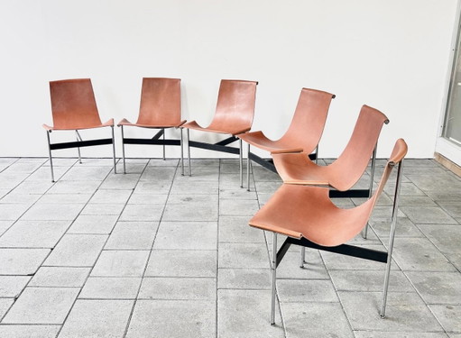 Set of 6 T-Chairs Designed by Katavolos, Litell & Kelly for Laverne, 1950s