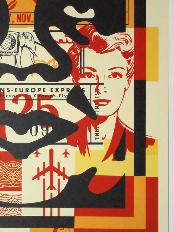 Image 1 of Shepard Fairey - (Obey) - Gesichtscollage Ii - Offsetdruck - handsigniert