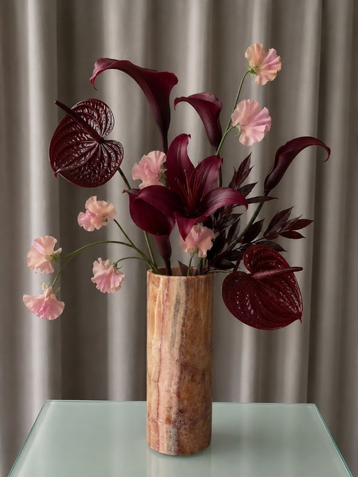 Vase vintage élégant sculpté dans du marbre onyx naturel massif – vazen, Marble