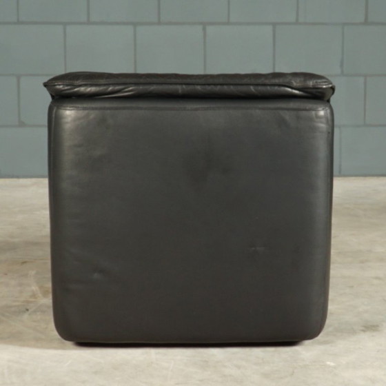 Image 1 of Area salotto/gruppo di sedute modulari vintage – pelle nera