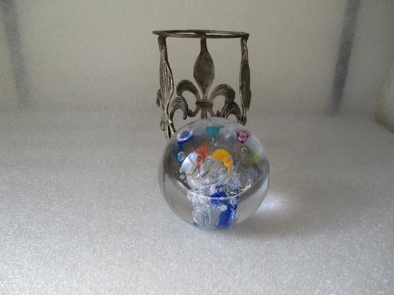 Image 1 of Antique and vintage Murano glass letter weight, mid-20th century.
