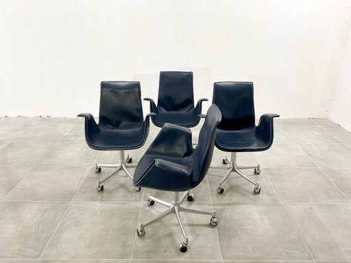 FK 6727 Tulip Office Chair Kill International, 1960s, Set of 4