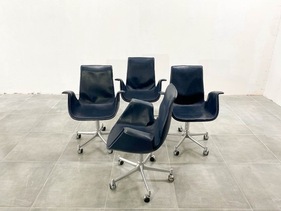 Image 1 of FK 6727 Sedia da ufficio Tulip Kill International, 1960, set di 4 pezzi