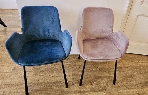 4X chaises de salle à manger Brit avec accoudoirs - Zuiver