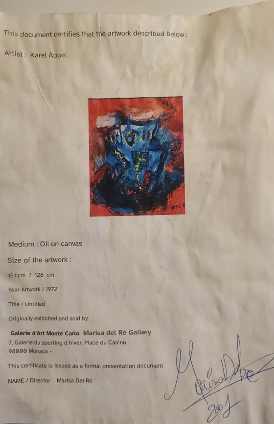 Image 1 of WORK FROM 1972 BY KAREL APPEL