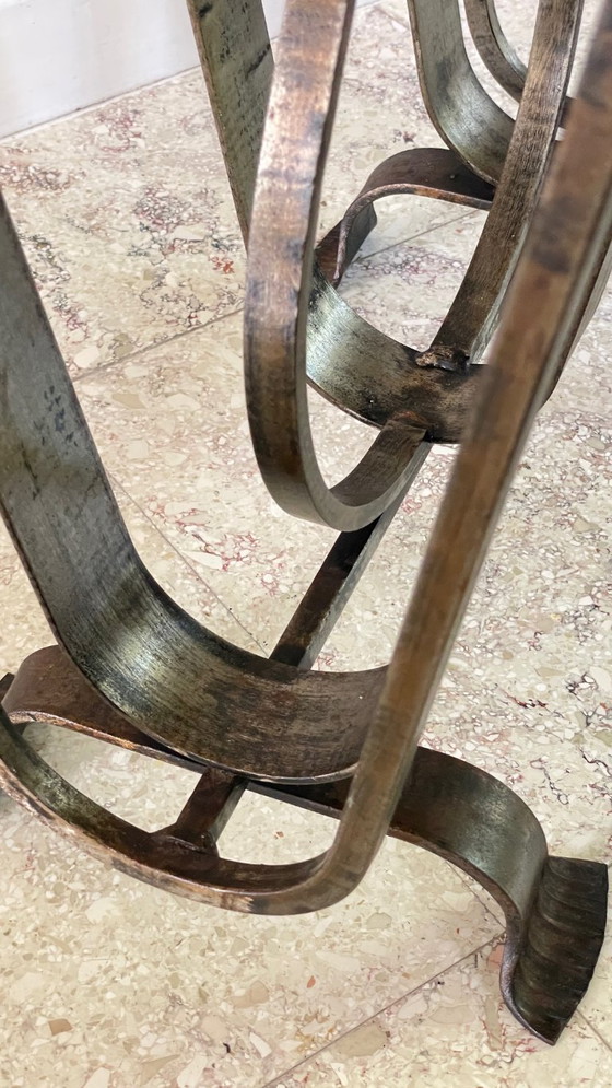 Image 1 of Vintage Brutalist Steel Magazine Rack