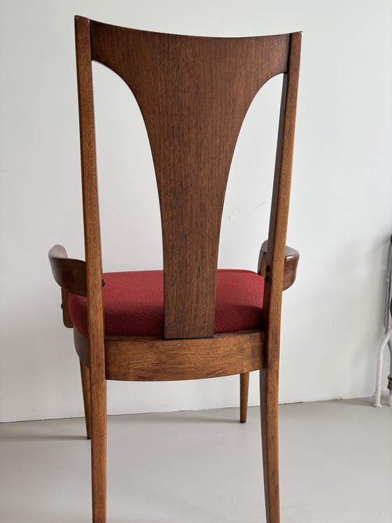 Image 1 of 3 Chaises de salle à manger Broyhill Brasilia en noyer Mid Century