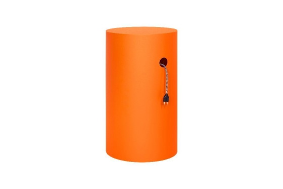 Image 1 of Table d'appoint piédestal Hem Hide orange. Neuve dans sa boîte.