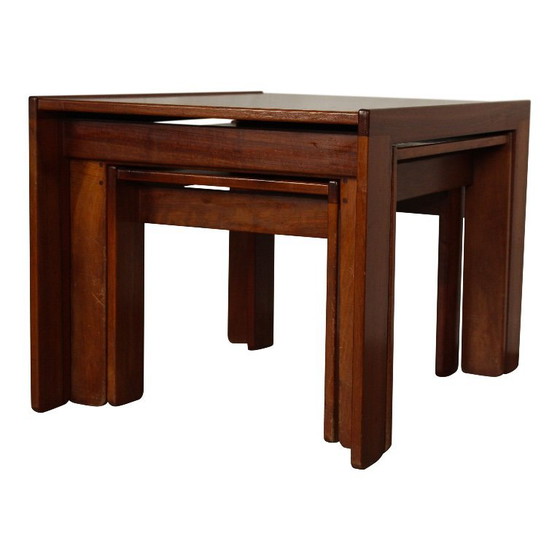 Image 1 of 3x tavolini ad incastro modello 777 di afra e tobia scarpa per cassina, 1965