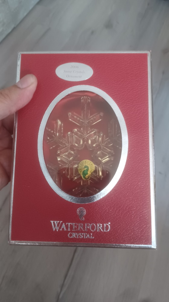 Image 1 of Adorno navideño de cristal para árbol de Navidad de Waterford Crystals, cristal de nieve