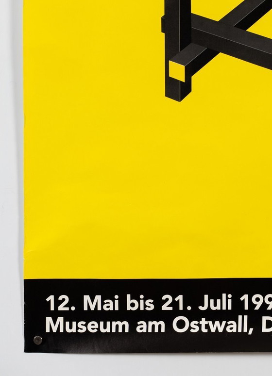 Image 1 of Gerrit Rietveld Exhibition – 1996 – Original Vintage Exhibition Poster by Gerrit Rietveld – De Stijl Design – 118.9x84.1 cm A0